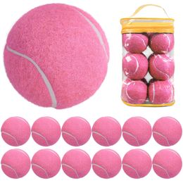Tennis Balls 12 Pcs High Bounce Practice Outdoor Training Elasticity Durable Pressure Matching 230731