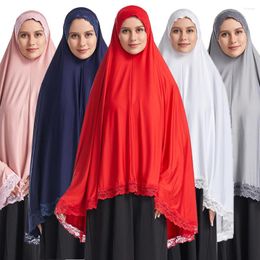 Ethnic Clothing Ramadan Abaya Muslim Women Overhead Hijab Long Khimar Prayer Garment Full Cover Burqa Head Scarf Islamic Arab Hooded Jilbab