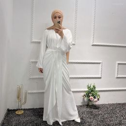 Ethnic Clothing Muslim Abaya Set Women Summer Inner Abayas Robe Long Dress Wrap Skirt Matching Suit Saudi Dubai Modest Outfit Ramadan