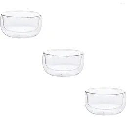 Dinnerware Sets Noodle Party Clear Glass Cups Anti-Scalding Serving Holder Insulation Salad Mixing