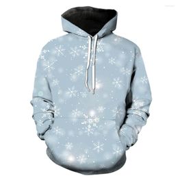 Men's Hoodies Winter Snowflakes Long Sleeve Fashion Hip Hop Spring With Hood Jackets Pullover Funny Streetwear Oversized Tops