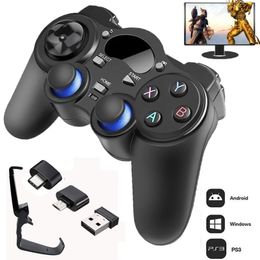 Game Controllers Joysticks 2 4 G Controller Gamepad Android Wireless Joystick Joypad with OTG Converter For PS3 Smart Phone Tablet PC Smart TV Box 230731