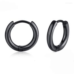 Hoop Earrings OOCYSPOO Simple Classic For Women Men Glossy Stainless Steel Small Huggie Unisex Casual Jewellery