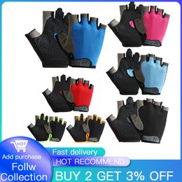 Cycling Gloves AUBTEC Cycling Anti-slip Gloves Men Women Half Finger Gloves Breathable Anti-shock Sports Gym Gloves Bike Bicycle Accessories 230801