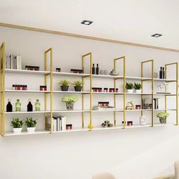 Wall shelves Multi-layer nail salon Nail salon Beauty salon Wall cabinets Barbershop shelves shelves Cosmetics shelves