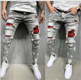 Men's Jeans Men's Jeans Fashion Streetwear Denim Jeans Men Pants Mens Skinny Joggers Ripped Man Zipper Hip Hop Harajuku Male Jeans Homme Denim 230704 Z230801