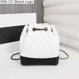 CC Hobo High-quality new rhombus chain wandering shoulder bag women's casual street style tire leather large-capacity backpack bucket bag