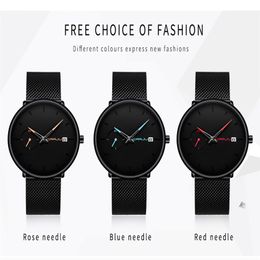 cwp 2021 CRRJU Mens Women Watches Luxury Sport Ultra-thin Wrist Watch Men's Fashion Casual DateGift Clock2653