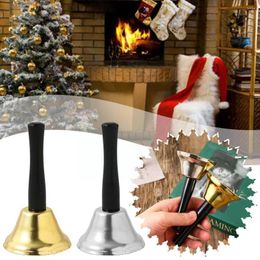 Party Supplies Metal Christmas Decorations Santa Claus Hand Bells Rattles Rattle Old Celebrate Pole People H0F0