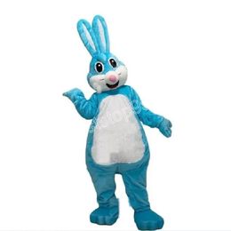 Blue Rabbit Mascot Costume Performance simulation Cartoon Anime theme character Adults Size Christmas Outdoor Advertising Outfit Suit