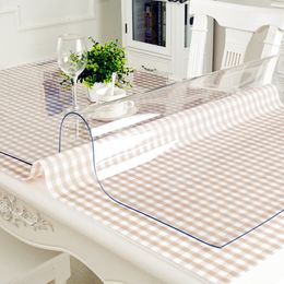 Table Cloth Waterproof PVC Tablecloth Table cloth Transparent Table Cover Mat Kitchen Pattern Oil cloth Glass Soft Cloth Tablecloth 1.0mm 230731