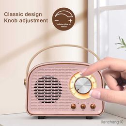 Portable Speakers with Handle Old Fashion Retro Bluetooth-compatible Wireless Music Player Portable Mini R230801