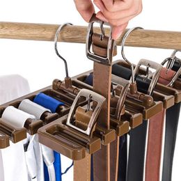 Pack of 2 Tie Belt Organiser Storage Rack Multifuction Rotating Ties Scarf Hanger Holder Closet Organisation Wardrobe Finishing Ra250M