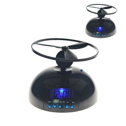 Desk Table Clocks ABS Digital Alarm Clock Helicopter Backlight Lazy Gift Flying Loud Annoying ScrewPropeller LED Display Snooze 230731