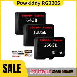 Cartões de memória PowKiddy RGB20S Retro Handheld Games Card 256G 50000 128G 25000 64G 18000 Portable Console Player Classic Emulator 230731