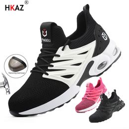 Dress Shoe Men Boots Breathable Air Mesh Safety Work Sneakers Male Wear Resistant Cushion Indestructible T601 230731