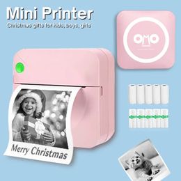 Mini Photo Printer Portable Wireless BT Thermal Photo For IOS Android Mobile Phone, Inkless Printing Gift Study Label With 11 Rolls Of Paper