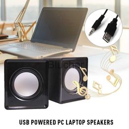 Computer Speakers 2PCSSet Mini Computer Speaker USB Wired Speakers Universal Stereo Sound Surround Loudspeaker For PC Laptop Notebook black x0801