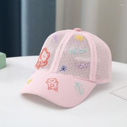Ball Caps Boy Girl Baseball Cap Summer Adjustable Letter Kids Hats Outdoor Breathable Toddler Baby Mesh Hat 1 2 3 4 5 Years