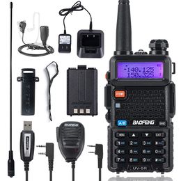 Walkie Talkie BaoFeng UV 5R 5W 8W Dualband Two Way Radio VHF UHF 136 174MHz 400 520MHz FM Portable Transceiver With Earpiece 230731