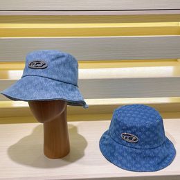 Women Summer Sunshade Fashion Designer Bucket hat Holiday Travel Date Cow Breathable Material Crystal Letter Embroidery casquette