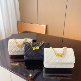 2023 Luxury Designers Classic Shoulder Bags Handbag Quilted Flap Handbag Metal Chain Crossbody Bag Coin Purse fashion versatile