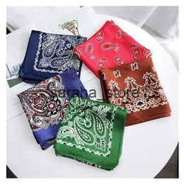 Scarves 2023 Fashion Bandana Hair Scarf For Women Paisley Print Kerchief Silk Satin Head Scarfs Square Shawl Wraps Neck Scarves For Lady J230801