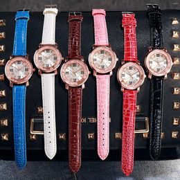 Wristwatches Women Watch Dial Bracelet Watches Set Ladies Leather Band Quartz Wristwatch Female Clock Relogio Mujer Montre Femme