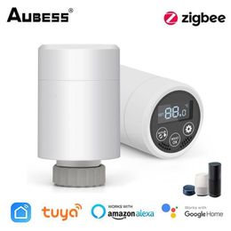 Other Home Garden ZigBee 30 TRV Thermostat Tuya Radiator Actuator Smart Programmable Temperature Controller Alexa Google Voice Control 230731