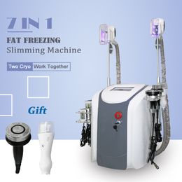 360 Degree Cryo Fat Freezing Machine Portable Cryolipolysis Slimming Device with Cavitation RF Handles 6 Lipolaser Pads