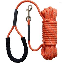 Dog Collars Leash Reflective Leashes For Dogs Walking Nylong Long Rope 20m Lengthened Training Pet Chain