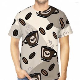 Camisetas masculinas Espresso Coffee Cup 3D Impressed Shirt Para Homem Unissex Poliéster Solto Fitness Tops Hip Hop Beach Masculino Tees