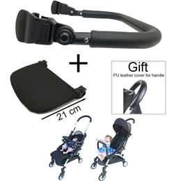 Stroller Parts Accessories Baby Stroller Accessories Leather Armrest Extend Leg Rest Handle Protective Cover for Babyzen Yoya YOYO 2 Stroller 230731