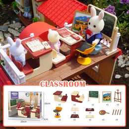 Tools Workshop Dollhouse 1 12 Scale Miniature Simulation Classroom Accessories Reindeer Teacher Animal Furniture Girl Playhouse Birthday Toy 230731