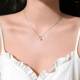 Pendants S925 Sterling Silver Love Necklace Light Luxury Small Group Freshwater Pearl Neckchain Simple And Cute Symbol