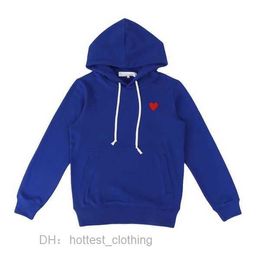 Mens Hoodies Sweatshirts Love Cdgs Zipper Hooded Play Sweatshirt Commes Cardigan Des Small Red Heart Hoodie Garcons Standard and Fleece 5 Oeug