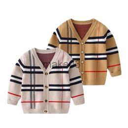 Cardigan Children Clothes Winter Warm Top 28Y Boy Long Sleeve Sweater Knitted Gentleman Kids Spring Autumn Cardigan Baby Sweater J230801