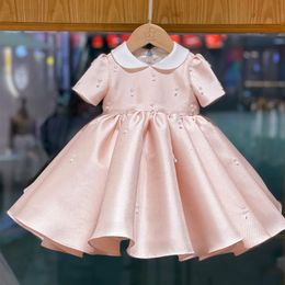 Girl s Dresses Children First Birthday Party For Baby Girls Princess White Gown Infant Wedding Vestidos Kids Girl Ceremonial Dress 230731