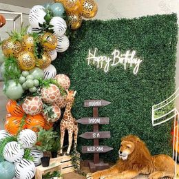 Party Decoration Safari Animal Balloon Arch Garland Rattan Jungle Animals Birthday Balloons For Wild One Baby Shower Decorations