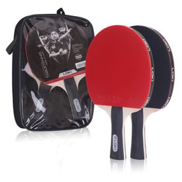 Table Tennis Raquets LOKI K1000 Professional Racket Set Carbon Fiber Tube Tech Ping Pong Bat Competition Powerful Paddle 230801