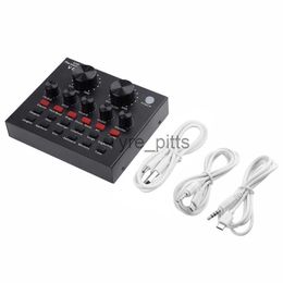 MP3/4 Docks Cradles V8 USB 5.0 Audio Sound Card USB External Headset Microphone Webcast Personal Live Broadcast Sound Card For Phone Computer x0731