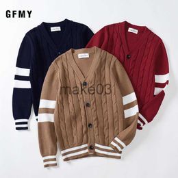 Cardigan Kids Striped Knitting Cardigan Sweater Autumn Winter Boy Girl Pullover Sweater Children Soft Clothes Boys Tops Outfit Clothing J230801