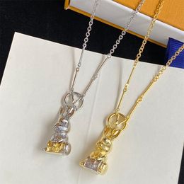 Designer Ladies Jewellery Pendant Sier Headdress Trendy Simple Cute Year of the Rabbit Classic Necklace