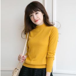 Women's Sweaters Women Cashmere Wool Knit Casual Turtleneck Long Sleeve Sweater Warm Autumn Winter Slim Jumper Tops 2023 Black Pullovers