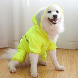 Dog Apparel Raincoat Rainy Weather Waterproof All-inclusive Reflective Poncho Dogs Jumpsuit Pet Jacket Clothes Raining Coat