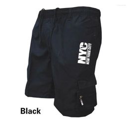 Men's Shorts Summe Elastic Waist Cargo Work Pants Sports Casual High Quality Beach Outdoor Overalls