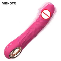 Vibrators Realistic Dildo Silicone Vibrator for Women Vagina Clitoris G Spot Stimulator With 10 Powerful Vibration Sex Toy Female Vibrator 230801