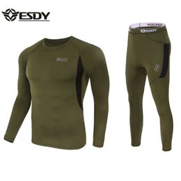 Men s Thermal Underwear 3 Suit Winter Top Quality Men Sets Compression Fleece Sweat Quick Drying Thermo Clothing 230802