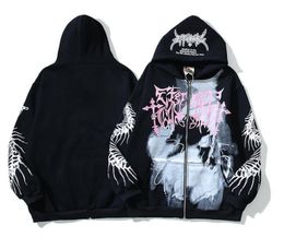 designer hoodie men sweatshirt streetwear hip hop mens hoodies dinosaur bone cardigan