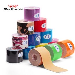 Elbow Knee Pads WorthWhile 5 Size Kinesiology Tape Athletic Recovery Self Adherent Wrap Taping Muscle Pain Relief Protector 230801